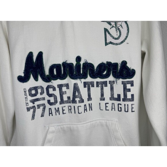 Seattle Mariners Hoodie Womens Sz M 1/4 Zip Pullover Soft As A Grape Embroidered - Picture 3 of 16